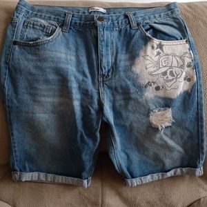 Epic Threads Big Boys Graffiti Denim Shorts Size XL